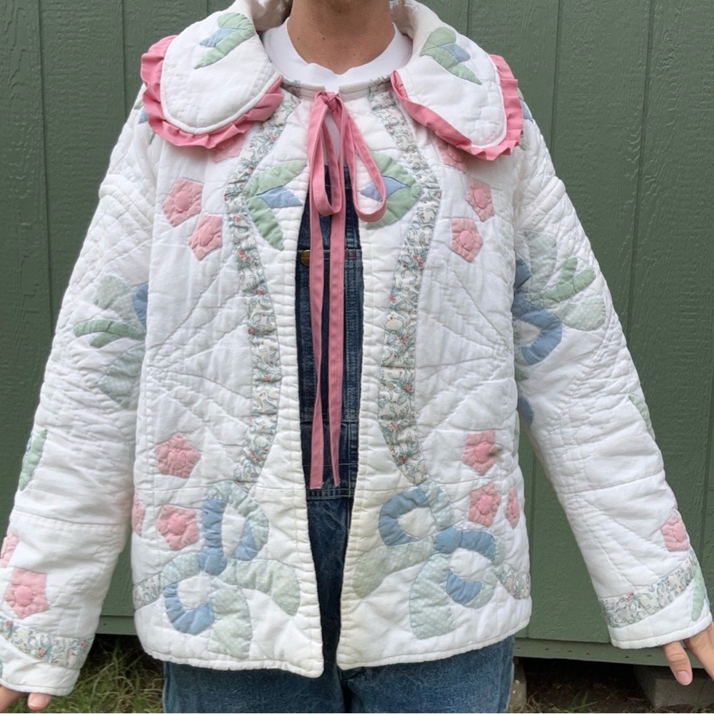 Handmade Antique Quilt Coat - Picture 4 of 10